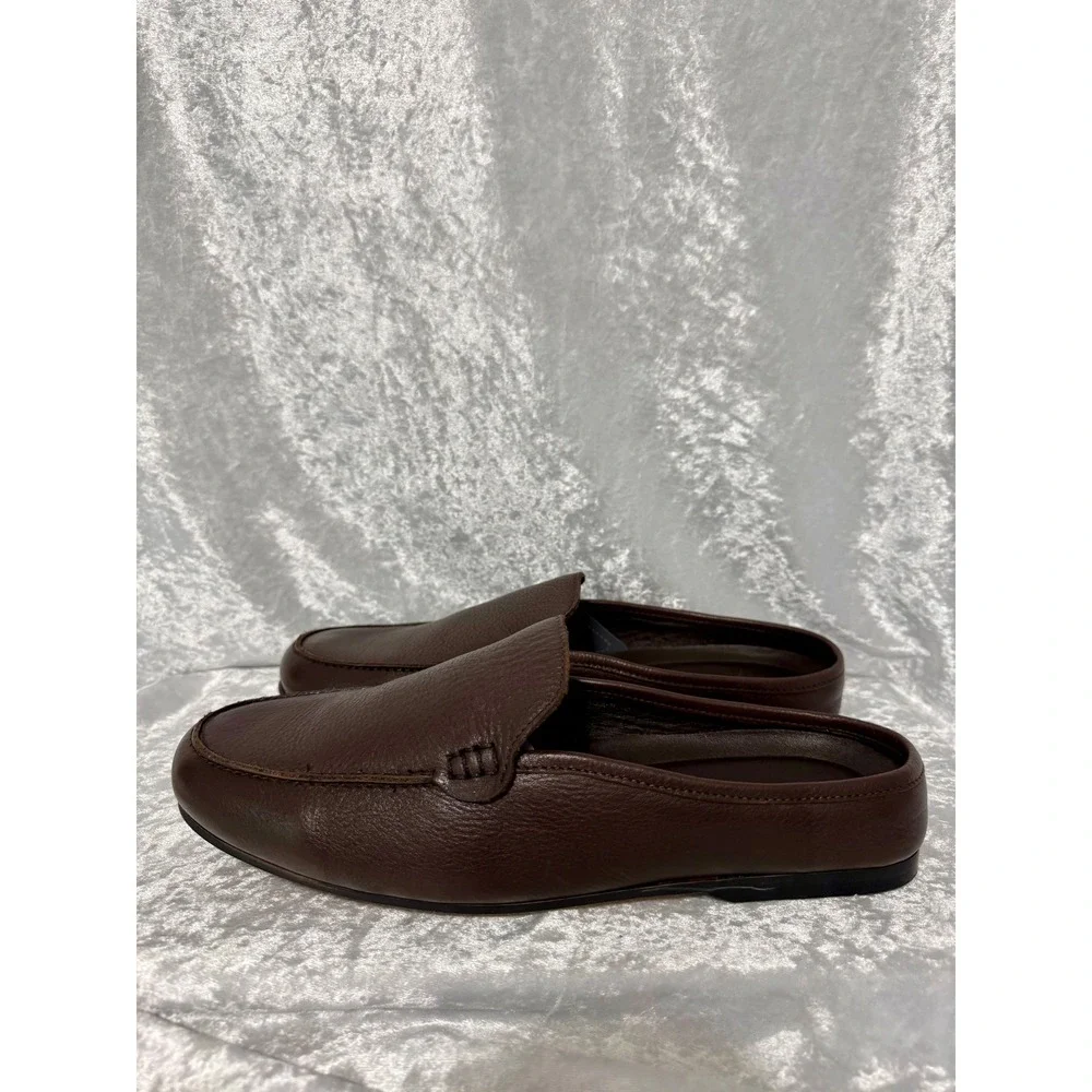 Carlos by Carlos Santana‎ Shoes Dark Chocolate Planeo Slide Leather Mule Sz 9.5D